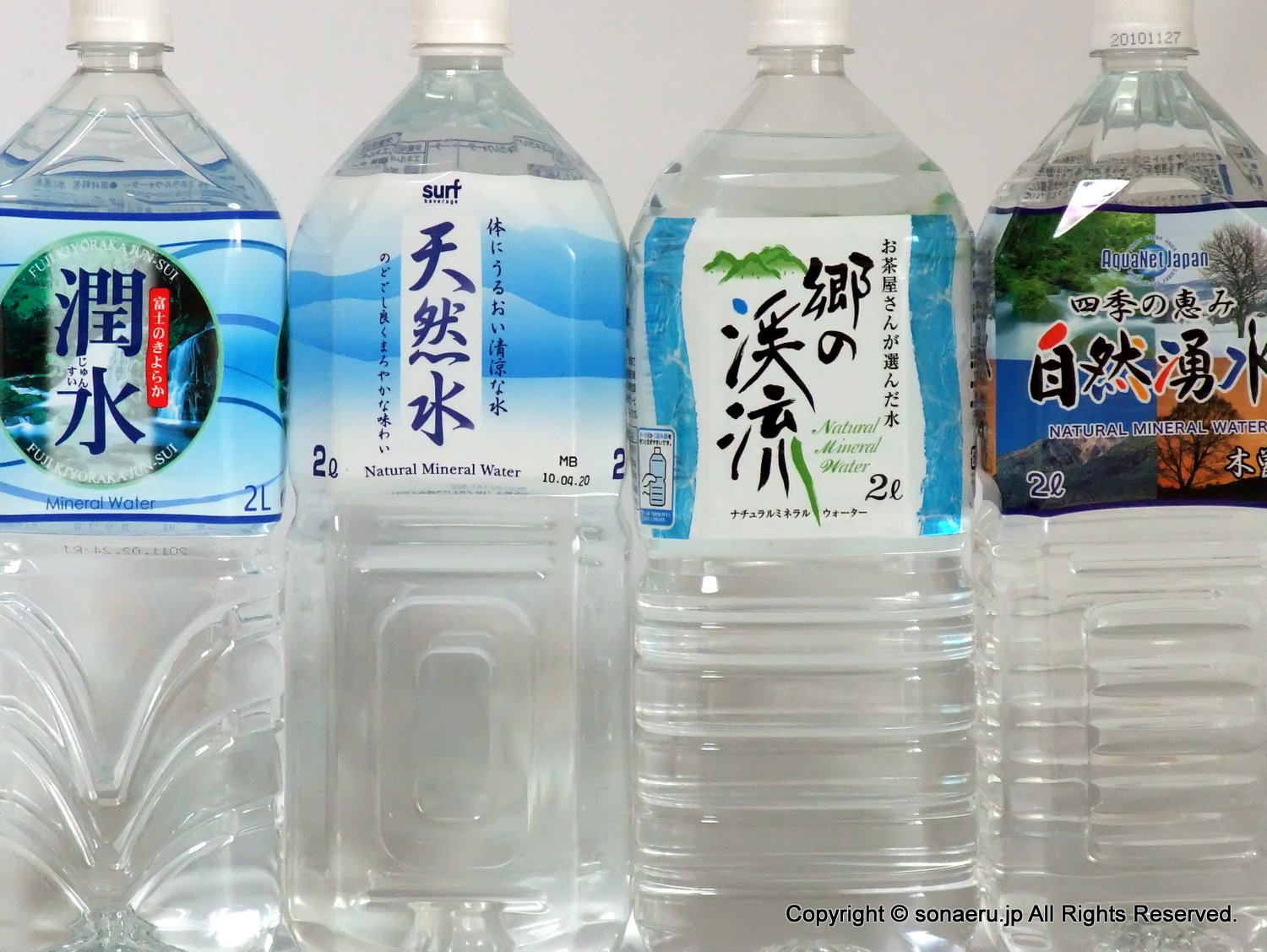 水の備蓄量と種類